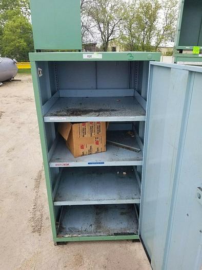 Used 3x: 60" TALL Stanley Vidmar Single Door Storare Cabinets w/Shelves 30" x30" x60"