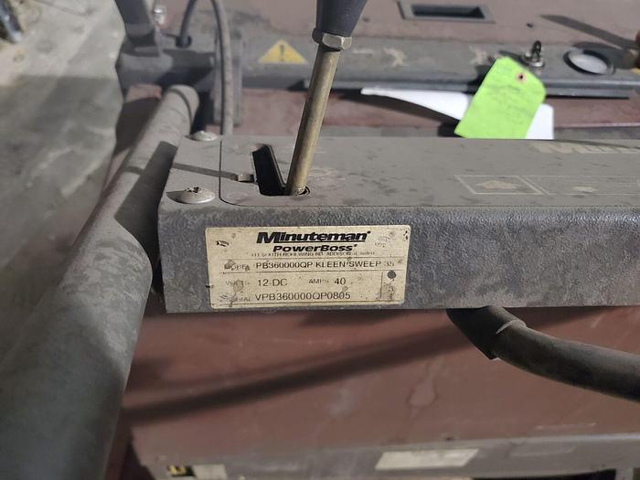 Used Factory Cat/PowerBoss 36 Electric Walk Behind Floor Sweeper & Charger