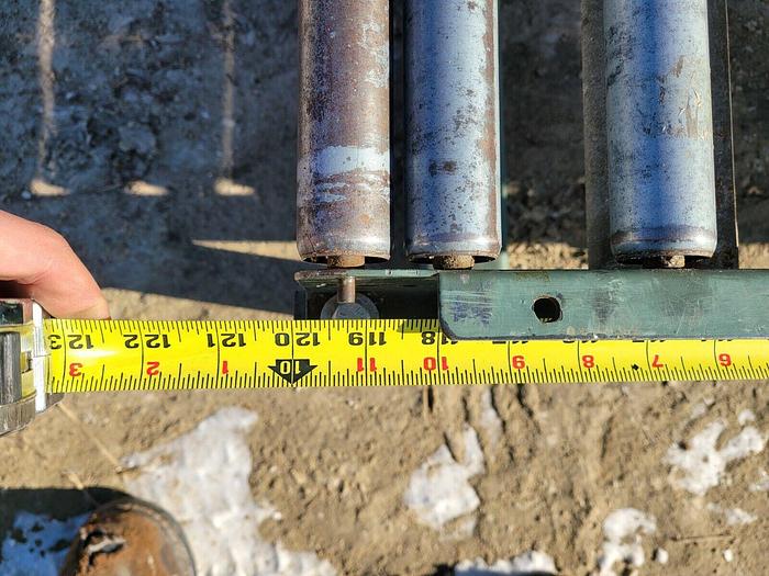 Used 10' x 15'' Wide Hytrol Gravity Feed Roller Conveyor 1 3/4'' Dia. Rollers