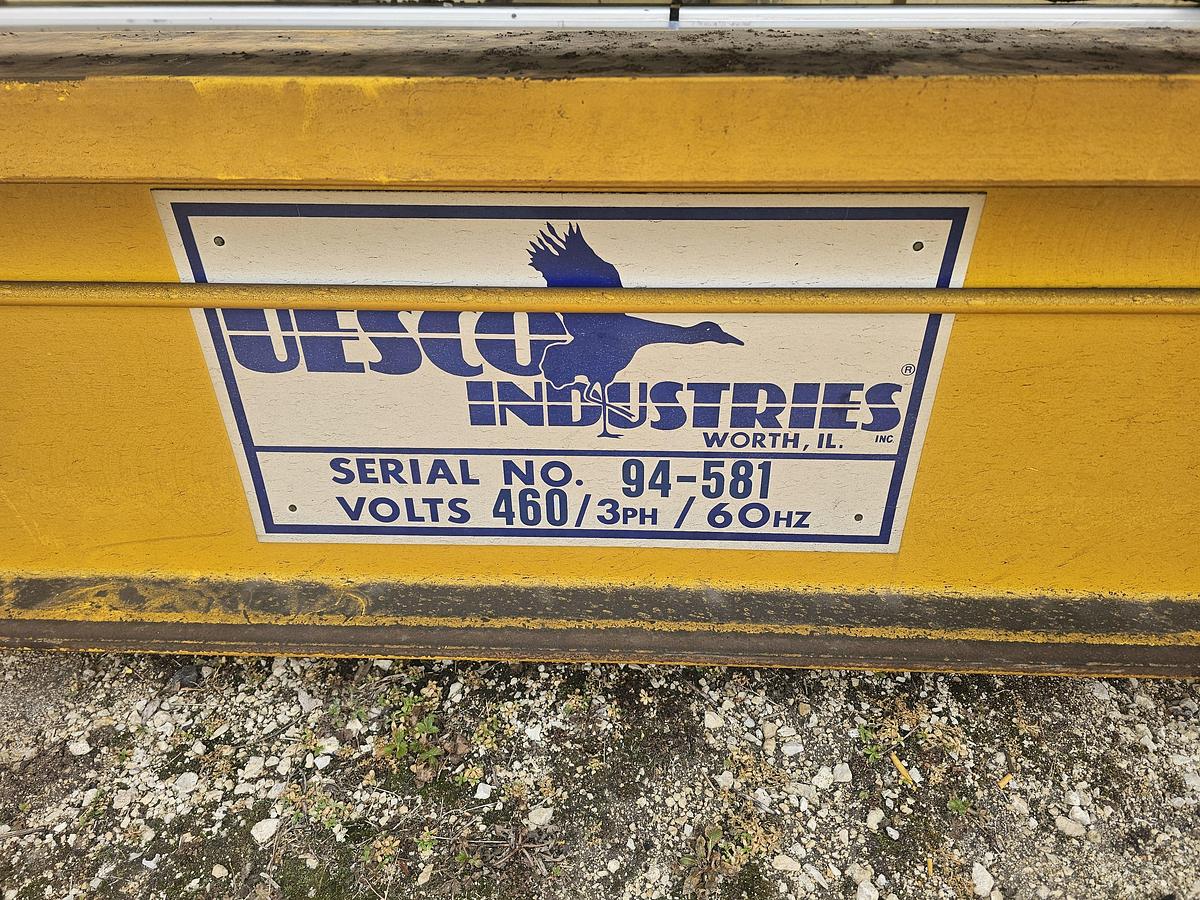 Used 35' Span x 105' Runway 3 Ton Uesco Double Bridge Freestanding Overhead Crane