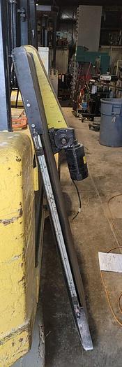 Used 60" Long x 12" W Flat Belt Conveyor section 1/8 Hp @ 90 Volt Vari-speed DC Motor