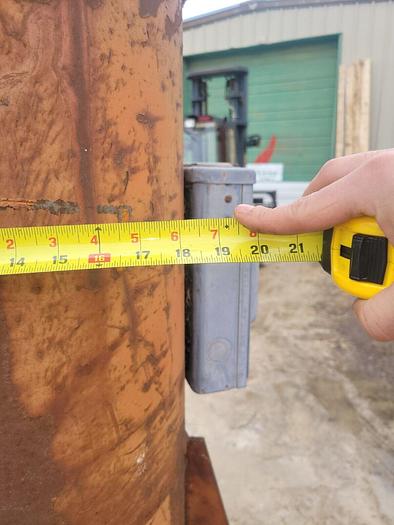 Used Bushman 2 Ton Freestanding Jib Crane 12' 3'' Under Beam 18' Span Demag Hoist