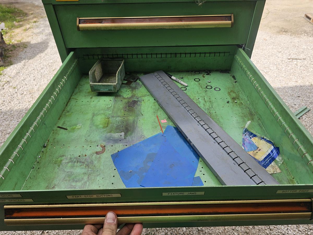 Used 9 Drawer Equipto Industrial Modular Ball Bearing Tooling Cabinet 30" x 28" x 59" 