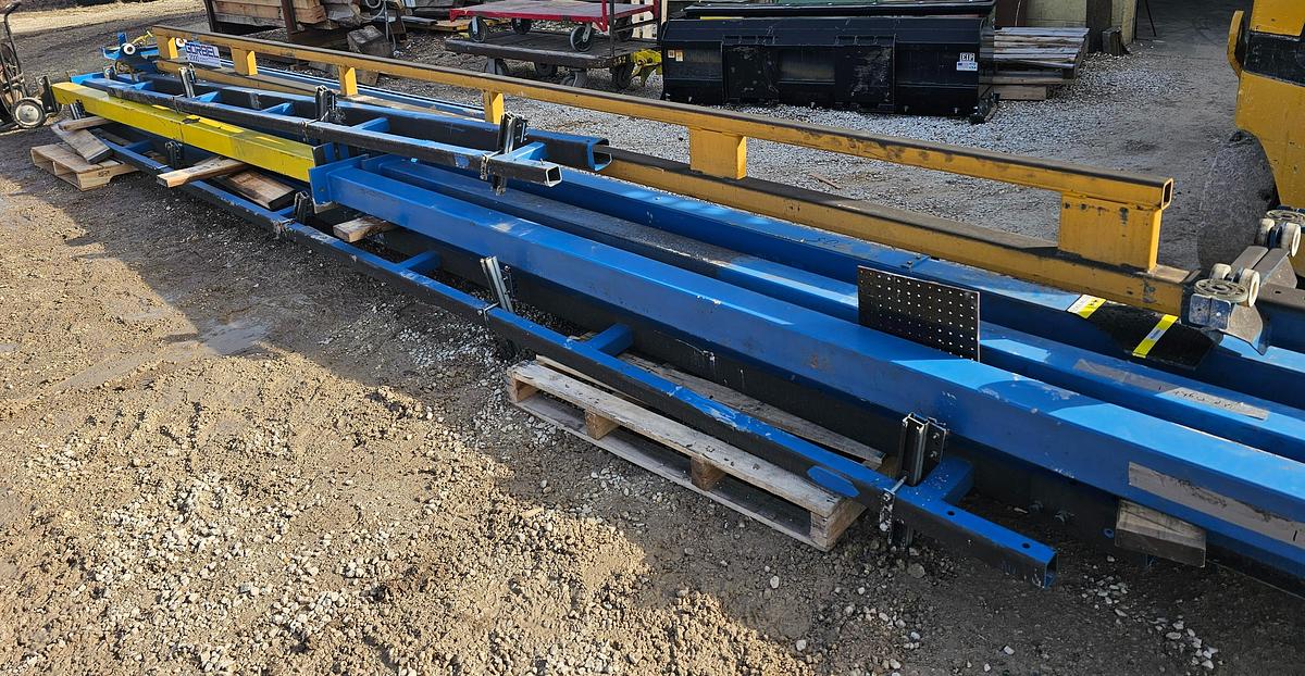 Used 24' Span x 38' Runway 2000 lb Gorbel Freestanding Bridge Crane System & Hoist 