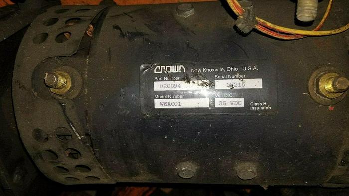 Used Crown 36V Electric Forklift Drive Motor Part #020094 Model #W6AC01