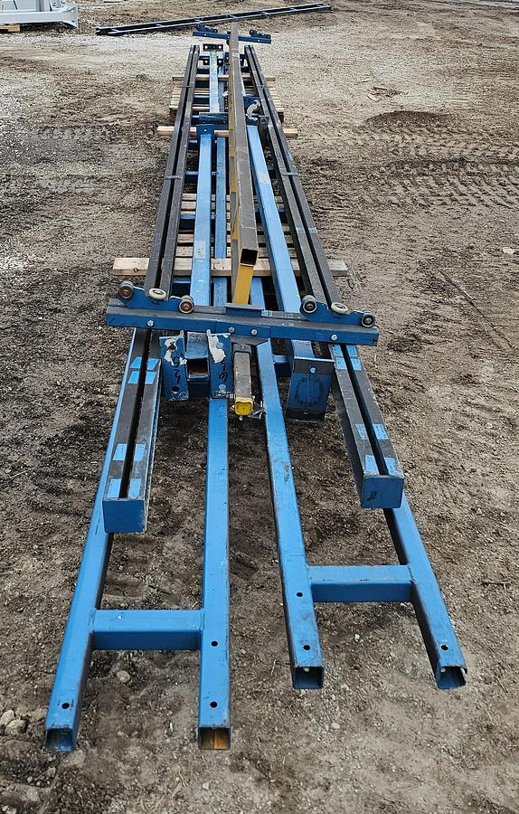 Used 25' Span x 32' Runway Gorbel 250# Freestanding Bridge Crane System & Anver 100# Vacuum Lift 