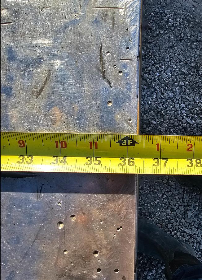 Used 36" x 72" Heavy-Duty Steel Fabrication Table | 1" Thick Top | 34" Height