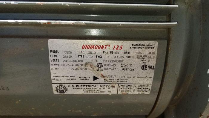 Used Gusher 25 Hp Electric Centrifugal Cast Iron Pump #P3X4-7SEH-CC-A