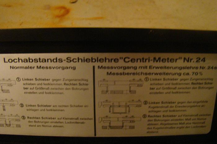 Used LOCHABSTANDS-SCHIEBLEHRE "CENTRI-METER" NR.24