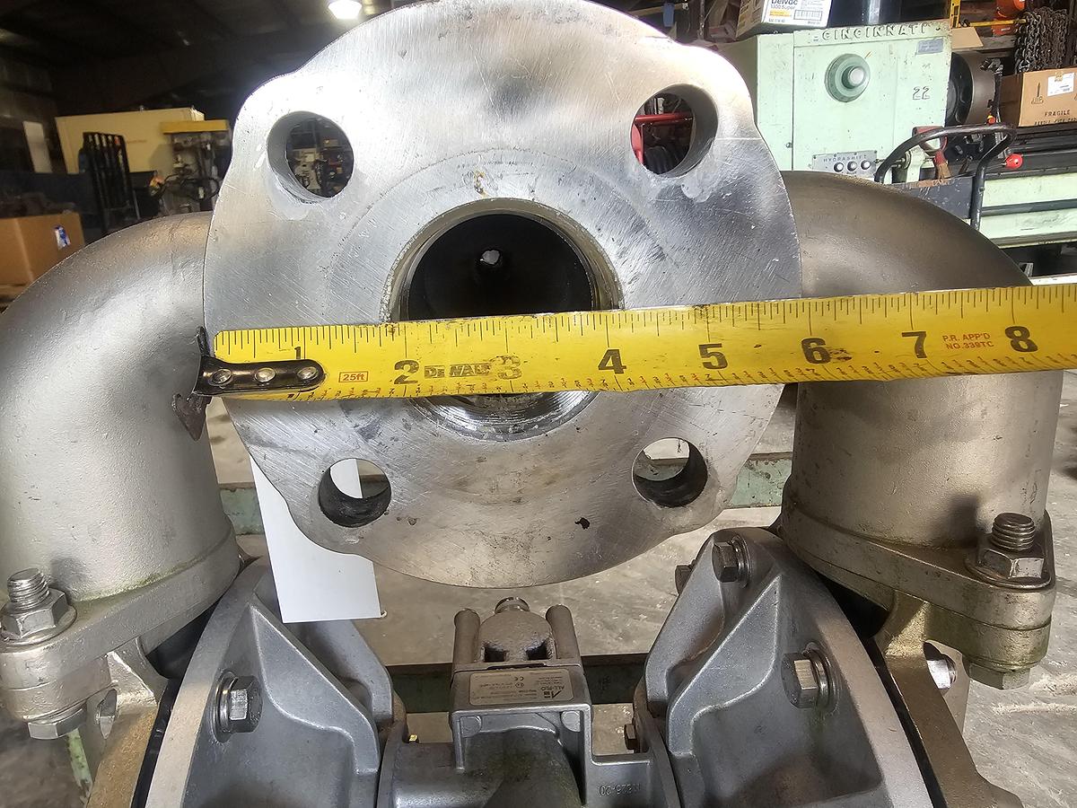 Used 2019 All-Flo A200 2" Stainless Steel Diaphragm Pump A200-CA3-SS3E-B70 (190 GPM)