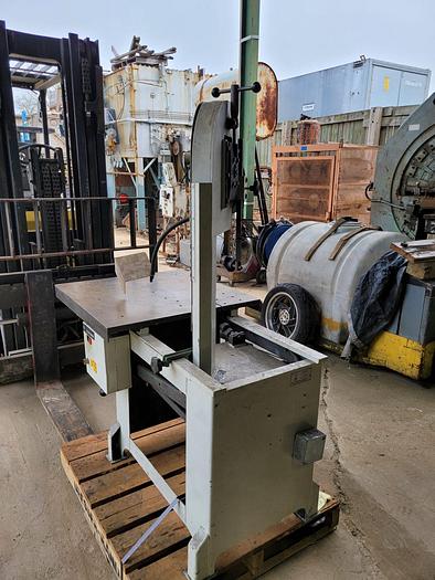 Used 1999 Roll-In EF1459 Vertical Bandsaw 230/460V, 3 ph 30” x 30” Table