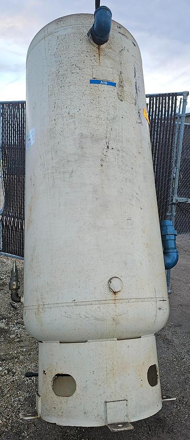 Used 2005 Silvan Industries 400 Gallon Vertical Compressed Air Tank 150 Psi @ 450*F 