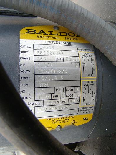 Used SMALL HYDRAULIC POWER SOURCE W/HYD. MOTOR 1 1/2 HP 115/208-230 VOLT 1725 RPM