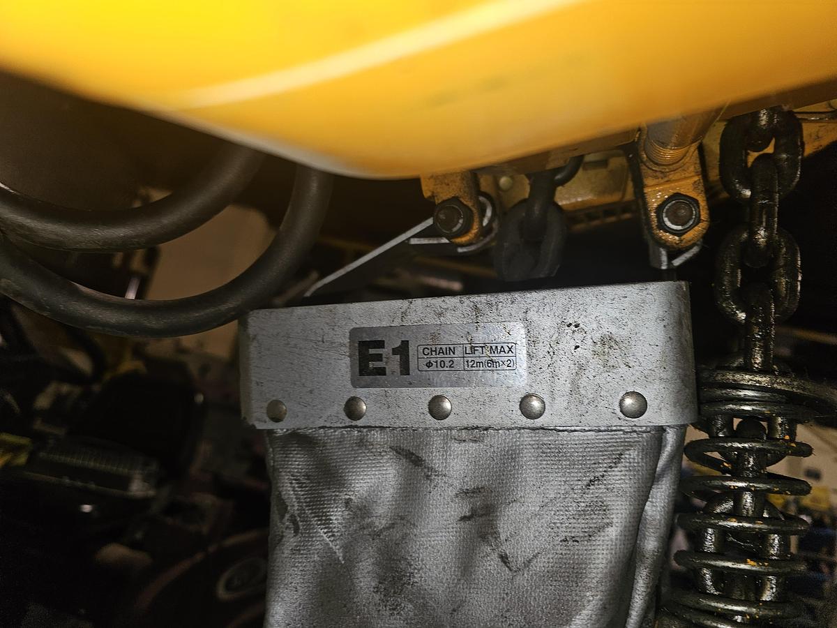 Used 3 Ton Harrington ER030C Electric Chain Hoist & Power Trolley MR2030S 