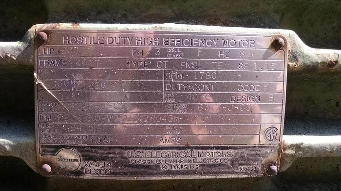 Used 18600-35000 CFM Hartzell 200 Hp Electric Paddle Whl Fan #054-50-AHZ346″ WC/SP