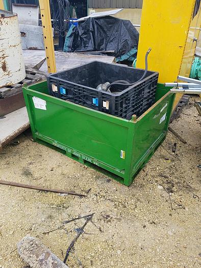 Used 48'' x 36'' x 20'' Deep Green Metal Storage Bin