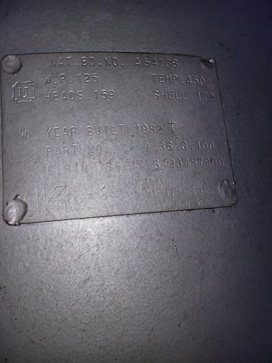 Used Kargard Industries 400 Gallon Air Tank 7′ Height x 36” Diameter 125 PSI 450* F