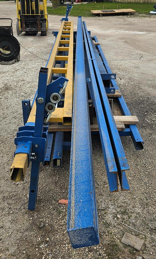 Used 1000 lb (1/2 Ton) Gorbel 27' Span x 43' Runway Freestanding Bridge Crane System & Hoist