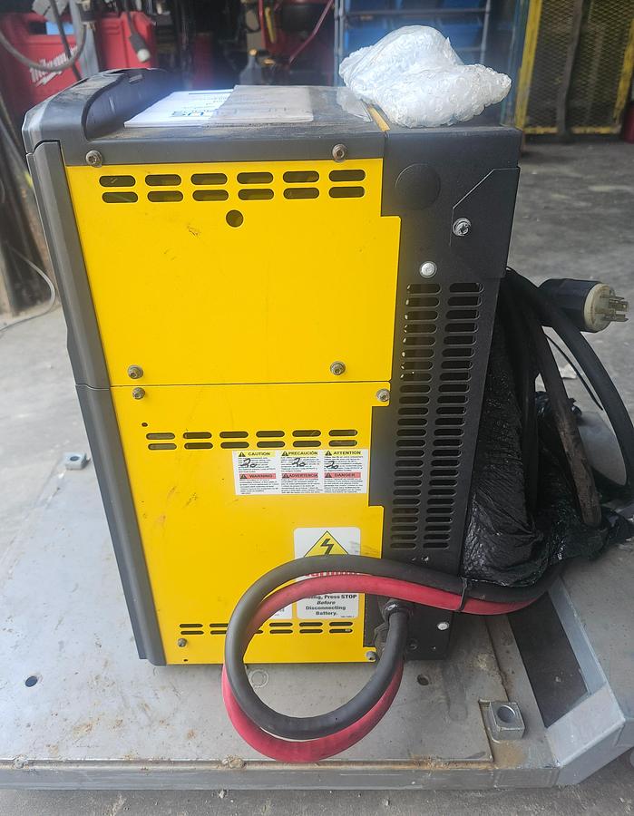 Used Hawker Multi-Volt LPM3-48C-180Y Lead Acid Forklift Battery Charger 24/36/48V on Cart 