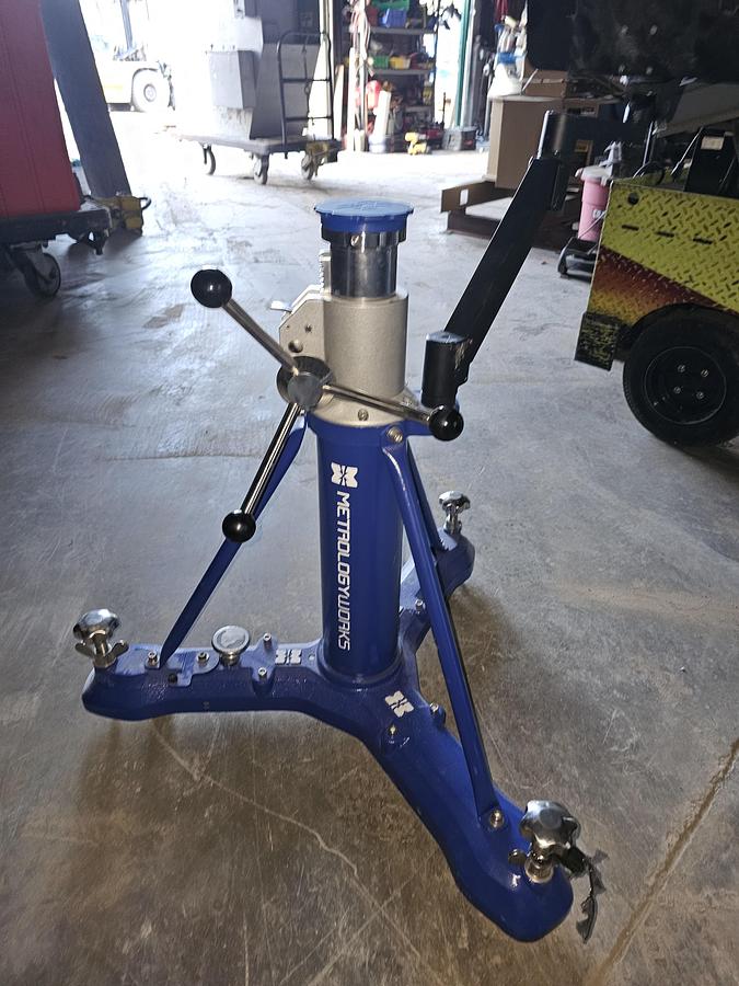Used Metrology Works Rolling Precision FARO CMM Laser Tracking Stand 