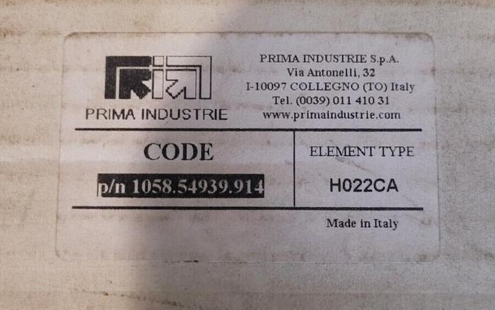 Prima Power 1058.54939.914 Filter Element Type H022CA