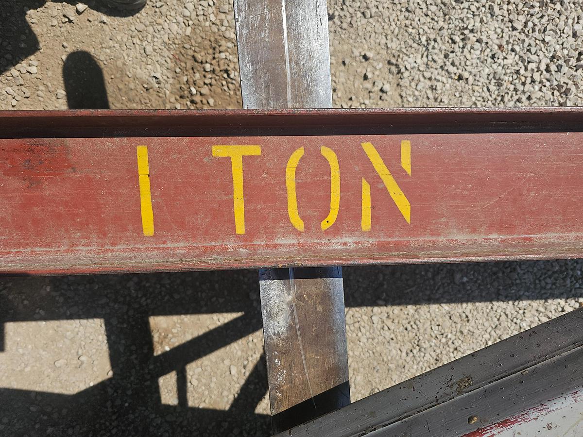 Used 1 Ton Gantries, Inc. Portable Adjustable Height Gantry Crane w/Electric & Manual Hoist