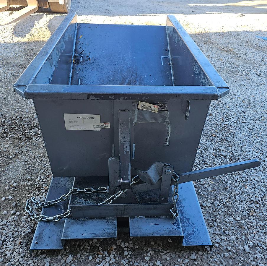 Used 1/4 Cu. Yard Modern Equipment Co. Self Dumping Hopper, 4000 lb Capacity