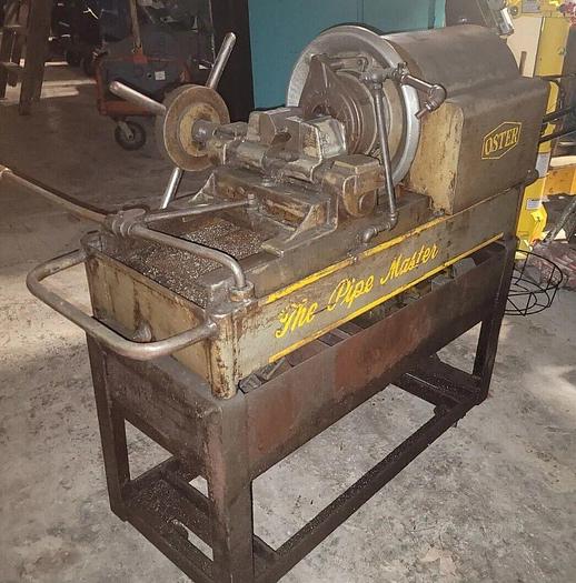 Used Oster #502R-V PipeMaster 3/8"-2" Rotary Die Head Threader on Cart w/$1000+ Dies.