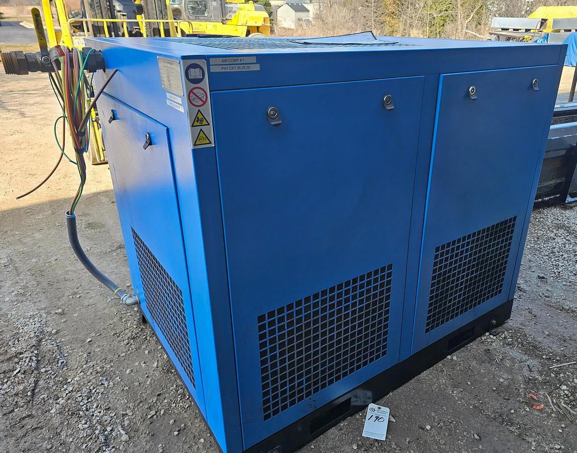 Used 2022 US Air Compressor US50D55 50-HP VSD Rotary Screw Air Compressor | <6k Hrs | 230 SCFM 