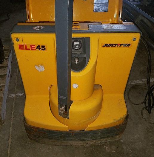 Used Multiton 24 Volt Electric Pallet Truck #ELE45-27x48 4500# Cap. w/115V Charger