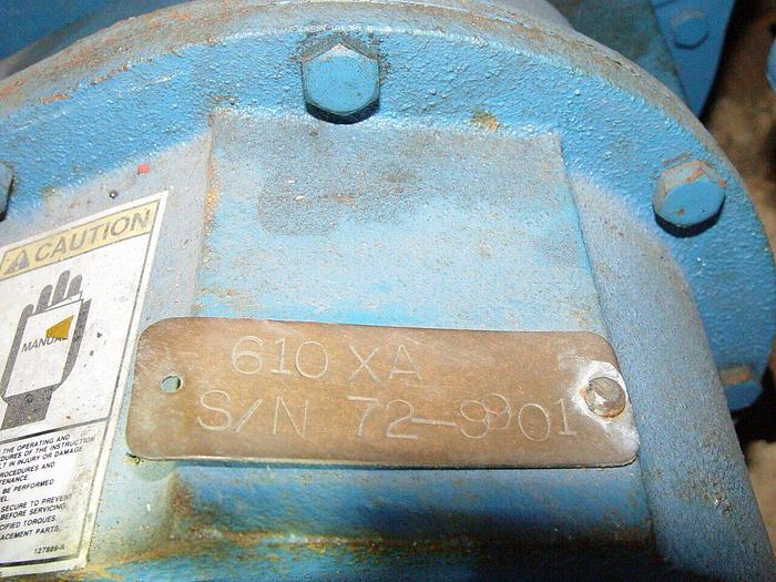Used Roots Rotary Pump Positive Displacement Blower Type: XA, Size: #610, 417 CFM