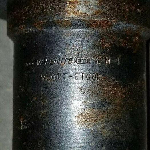 Used Valenite CAT 50 1" Endmill Holder V50CT-E100L, 1-M-1