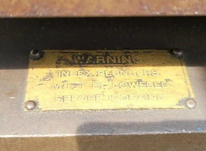 Used Large Devlieg 40" x 40" Rotary Air Lift T-Slot  Table 10-3/4" Height