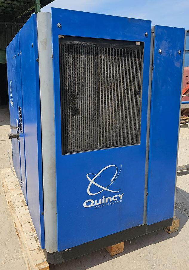 Used 2010 Quincy QGV-100 VFD 100 Hp Rotary Screw Air Compressor 125 Psi / 510 CFM