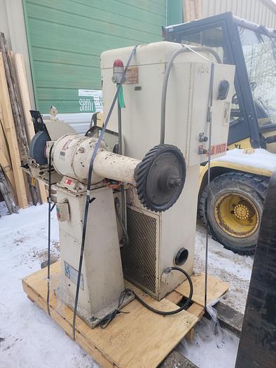 Used 3 Hp Setco 12” Pedestal Grinder & Belt Sander Combo w/Air-Rester Collector