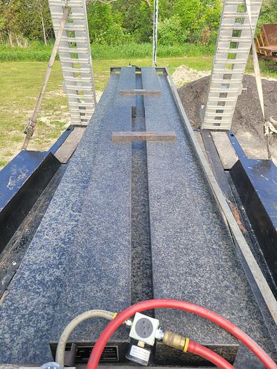 Used Tru-Stone Corporation Large 132” x 24” Granite Surface Plate on Cart Grade B