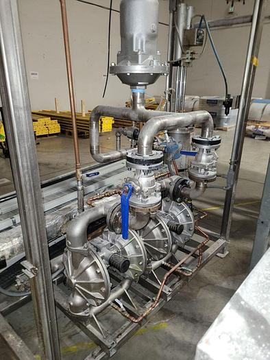 Used SST SacMaster 2 Ton Bulk Bag Discharging System w/Mixing & Storage Tank