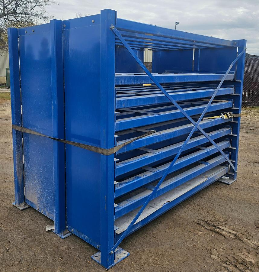 Used 5,500 lb Shelf Capacity Engineered Handling Systems 48" x 99" Sheet Metal Storage Rack System - 8 Shelf