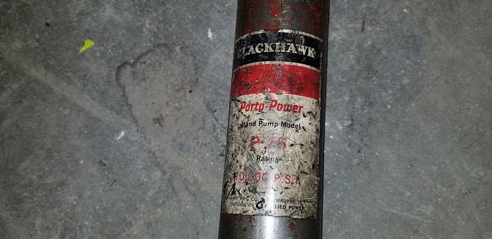 Used Blackhawk Porto Power Portable 10,000 Psi Hydraulic Hand Pump Model #: P-76