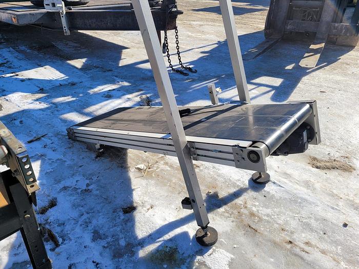 Used Rovema HTB890 Incline Flat Belt Aluminum Conveyor, 16” x 58”