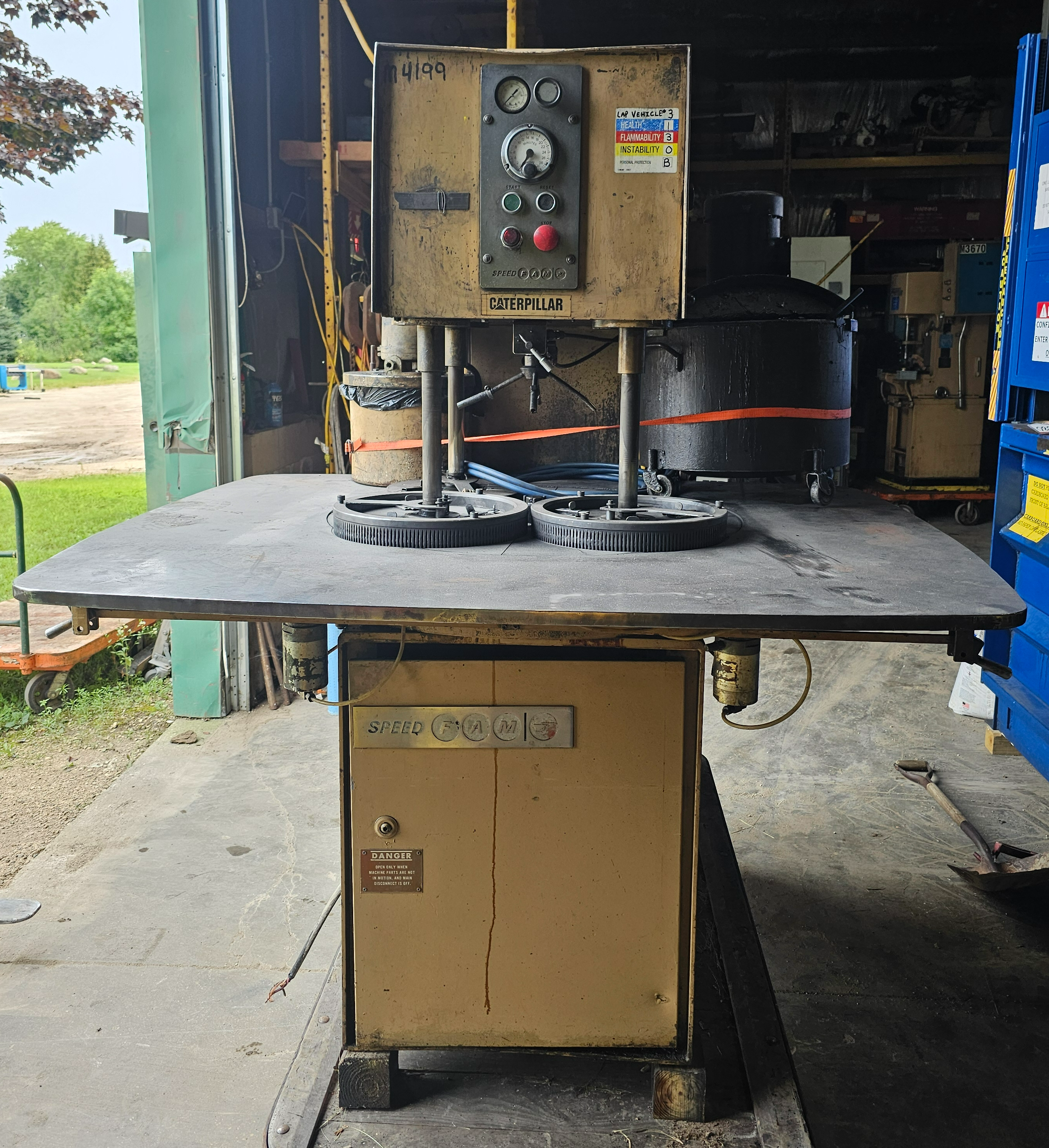 Used Speedfam 32" Precision Flat Lapping Machine, 3-Ring & Slurry System