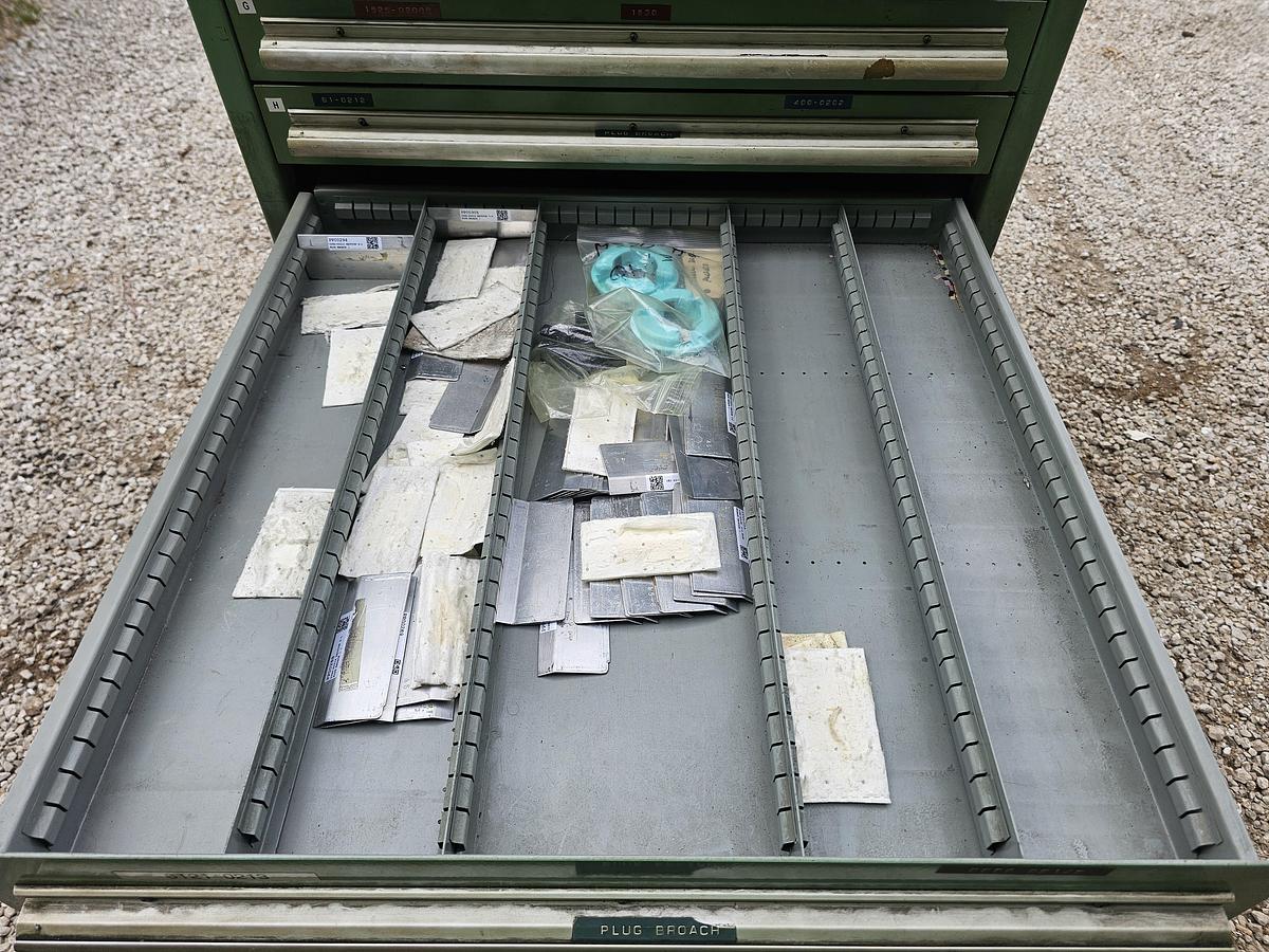 Used Nu-Era 15 Drawer Automator Ball Bearing Tooling Cabinet 28.5" x 28.5" x 60"