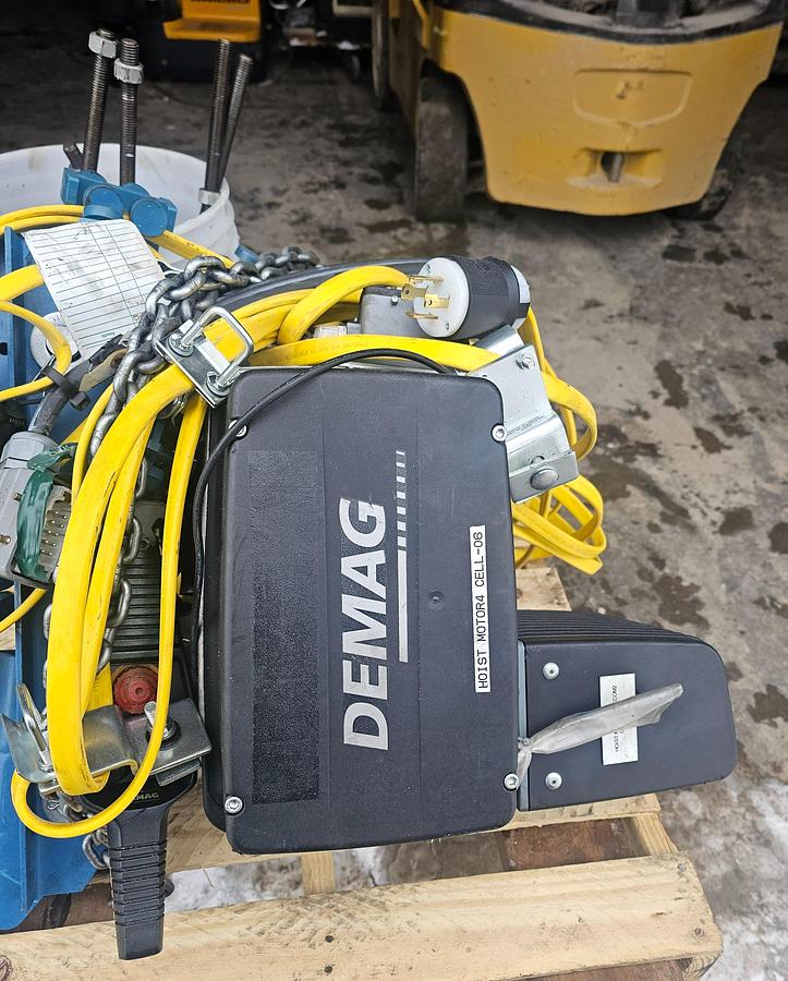 Used 1 Ton Gorbel Modular Workstation Bridge Crane 17' Span x 37' Runway & 1 Ton Demag Electric Chain Hoist