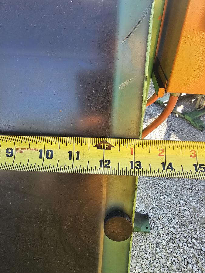 Used 12" Belt Hendricks Engineering Incline Feeder Conveyor 90" Height x 61" H Discharge Hopper 