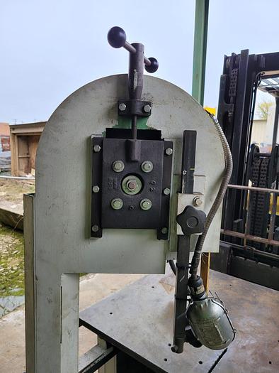 Used 1999 Roll-In EF1459 Vertical Bandsaw 230/460V, 3 ph 30” x 30” Table