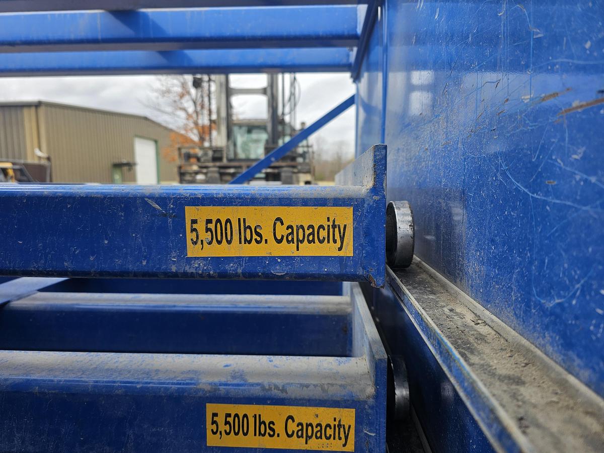 Used 5,500 lb Shelf Capacity Engineered Handling Systems 48" x 99" Sheet Metal Storage Rack System - 8 Shelf