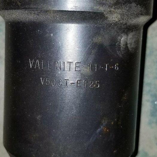 Used Valenite CAT 50 1.25" End Mill Holder V50CT-E125, 11-T-6