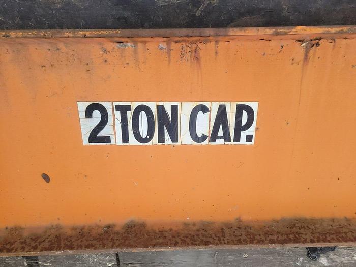 Used Bushman 2 Ton Freestanding Jib Crane 12' 3'' Under Beam 18' Span Demag Hoist