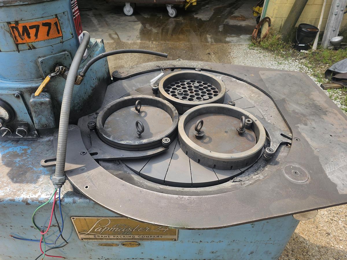 Used 24" Lapmaster Model 24 Flat Lapping Machine, (3) Conditioning Rings, S/N 25473