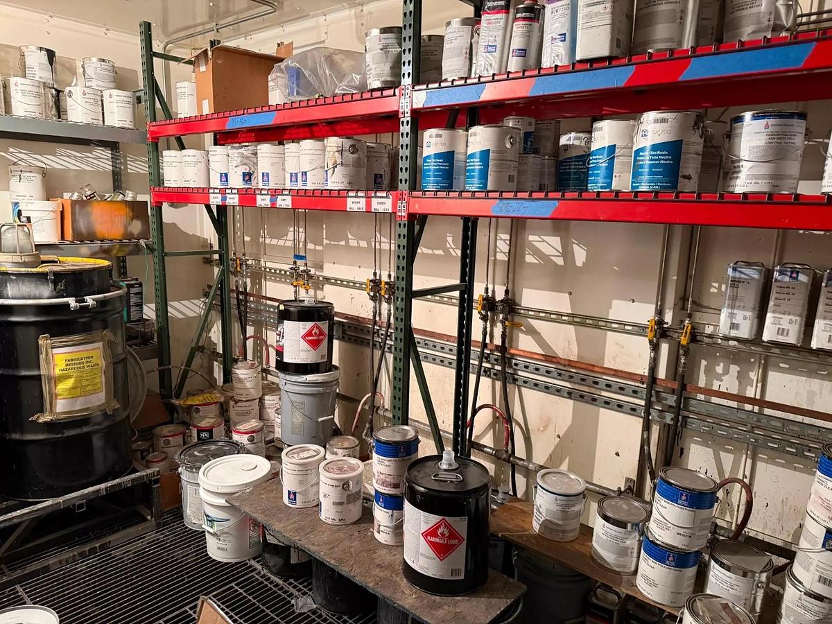 Used GFS CDG-1610PSB-30-S-CU-S Crossdraft Spray Booth 16' x 10' x 30' w/Mix Room & Air Makeup Unit